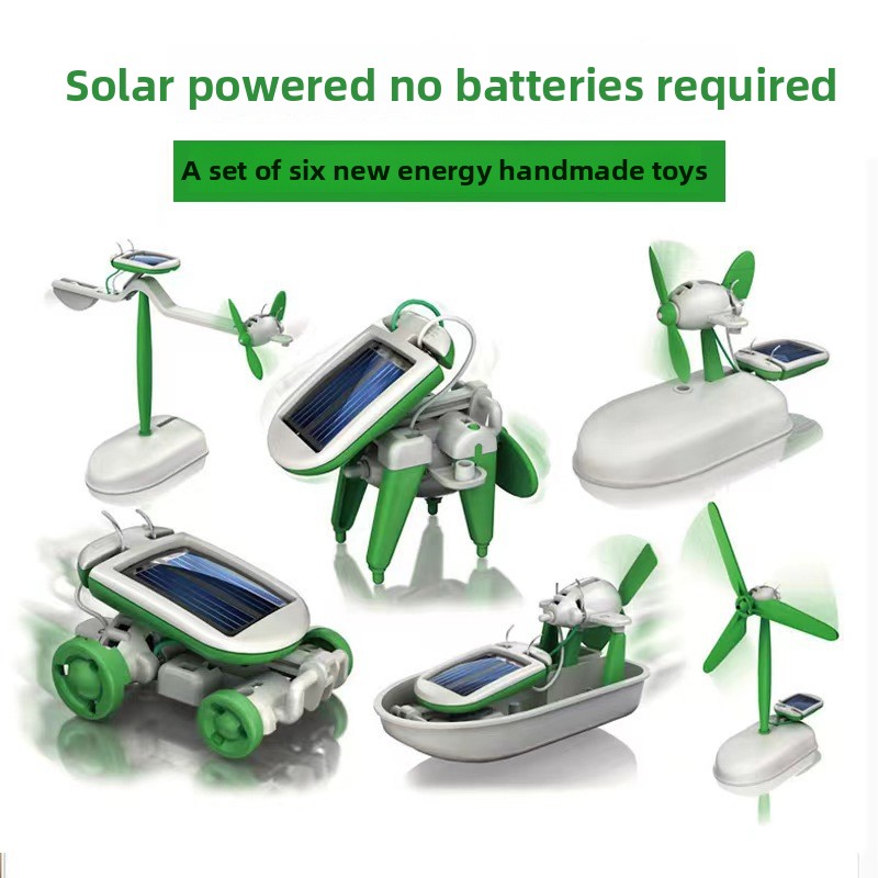 Stem Robotics Kit - Roboter-Kits, 6-in-1, DIY-Solarroboter, wissenschaftliches Experiment, kreative