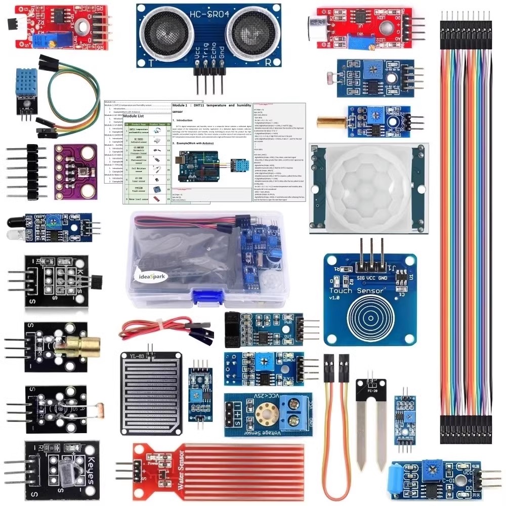 Esp32 Smart Home Kit - 22-in-1-Sensor-Kit, Modul-Kit für Roboter, Lernen, Anfänger-Kit,