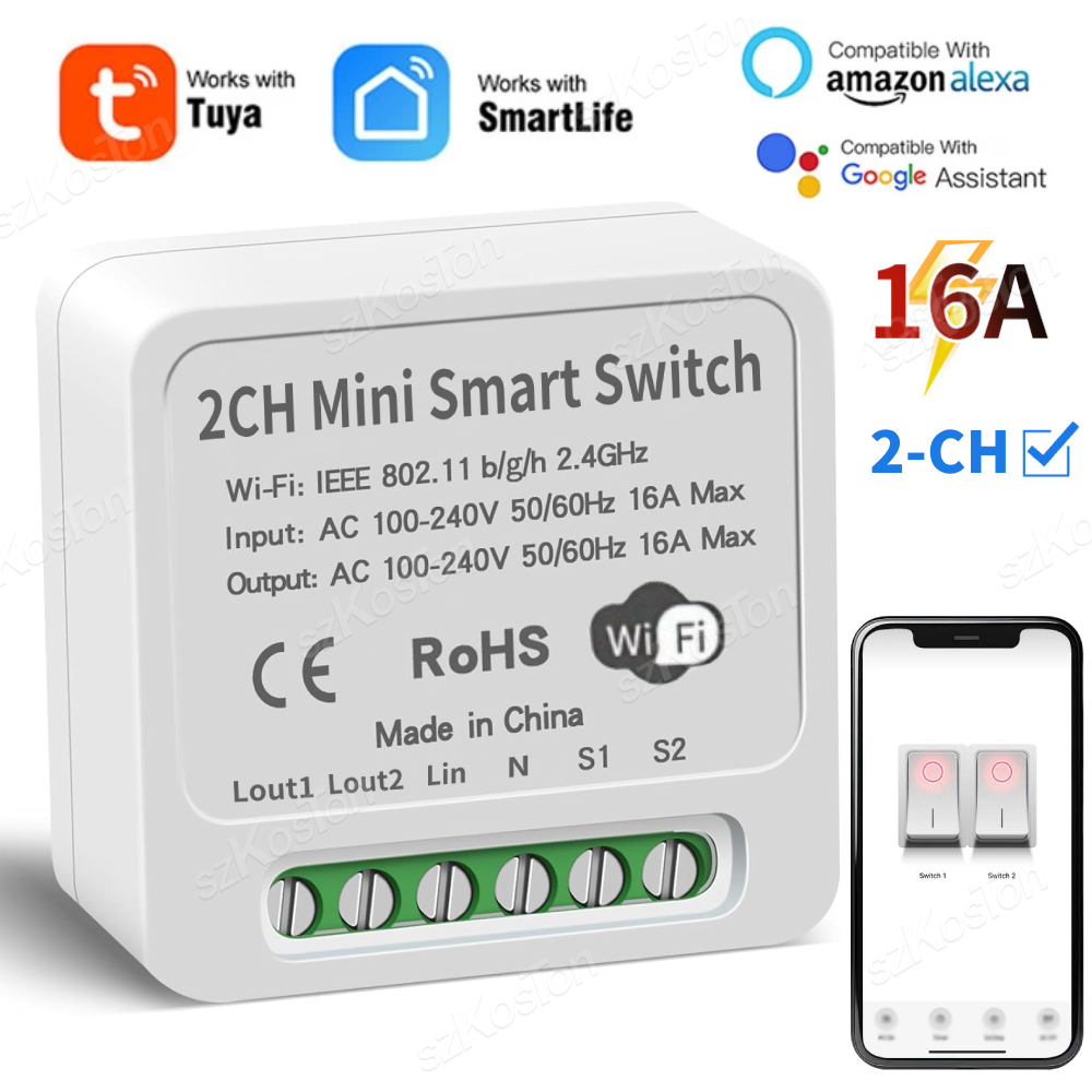 16A Tuya WiFi Smart Switch Mod – Smart Light Switch Wifi Bewertung und Preis
