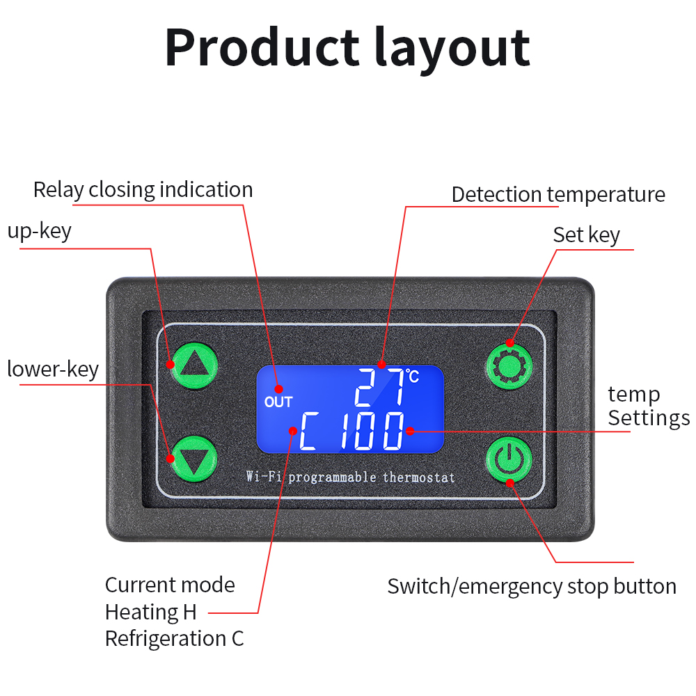 DC12-36V LED Digitaler Tempera – Wifi Thermostat Bewertung und Preis